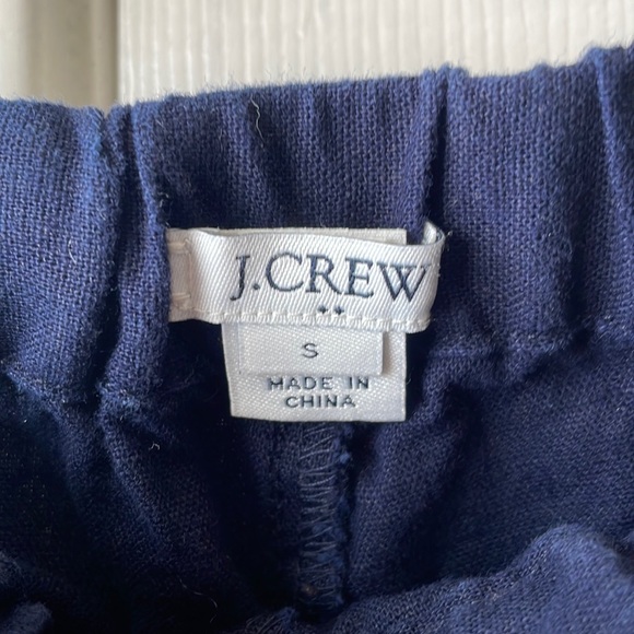 J.Crew NWOT Drawstring Linen Shorts - Navy Blue - Picture 4 of 4
